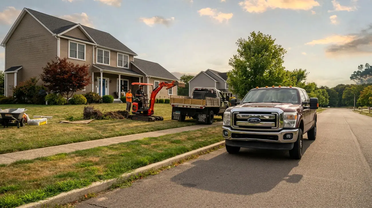 Ibarra Landscape & Construction team at work in central Connecticut